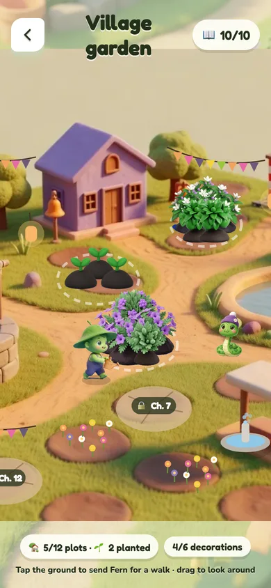 The village garden you can walk around